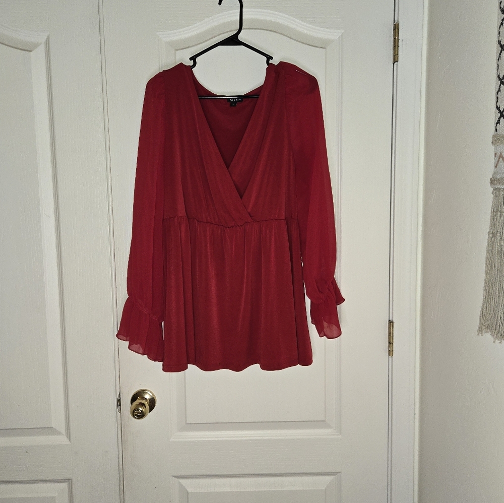 Torrid Red Blouse